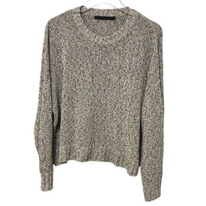 Jenni Kayne Cropped Cocoon Crewneck Sweater Blossom Marl Size XL